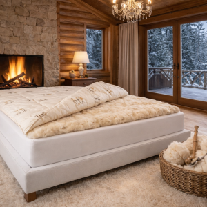 Pilota Lana Merino Comfort | 800 g/mp | 140×210 cm | 4 anotimpuri | crem/oita